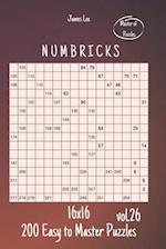 Master of Puzzles - Numbricks 200 Easy to Master Puzzles 16x16 vol.26