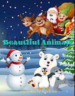 Beautiful Animals - Coloring Book For Boys & Girls