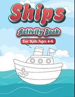 Ships Activity Book For kids ages 4-8