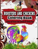 Roosters And Chickens Coloring Book