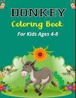 DONKEY Coloring Book For Kids Ages 4-8