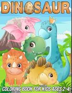 Dinosaur Coloring Book for Kids Ages 2-4: Fun, Cute and Unique Coloring Pages for Boys and Girls with Beautiful Designs of Tyrannosaurus Rex, Tricerat