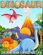 Dinosaur Coloring Book for Kids Ages 4-8: Fun, Cute and Unique Coloring Pages for Boys and Girls with Beautiful Designs of Tyrannosaurus Rex, Tricerat