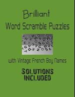 Brilliant Word Scramble Puzzles with Vintage French Boy Names - Solutions included