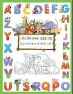 Coloring Book Alphabet and Animals