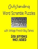 Outstanding Word Scramble Puzzles with Vintage French Boy Names - Solutions included