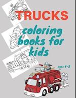 Trucks coloring books for kids ages 4-8