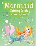 Mermaid Coloring Book For Kids Ages 4-8