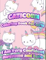 Caticorn Coloring Book For Girls