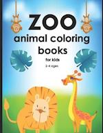 zoo animals coloring book for kids ages 2-4