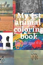 my 1 st animal coloring book for kids ages 4-8
