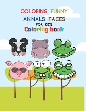 coloring funny animals faces For kids