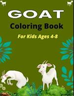 GOAT Coloring Book For Kids Ages 4-8