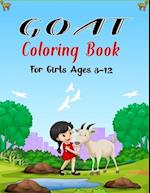 GOAT Coloring Book For Girls Ages 8-12