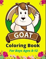 GOAT Coloring Book For Boys Ages 8-12
