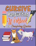 Cursive Handwriting Workbook with Inspiring Quotes