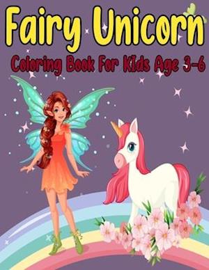 Fairy unicorn coloring book for kids age 3-6