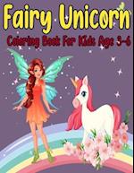 Fairy unicorn coloring book for kids age 3-6