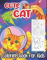 Cute Cat Coloring Book For Kids