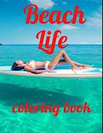 Beach life coloring book