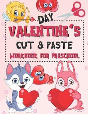 Valentine's Day Cut & Paste Workbook for Preschool