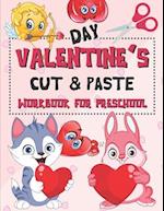 Valentine's Day Cut & Paste Workbook for Preschool