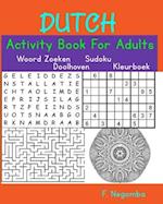 DUTCH Activity Book For Adults