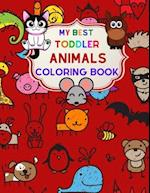 My Best Toddler Animals Coloring Book