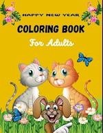 HAPPY NEW YEAR COLORING BOOK For Adults