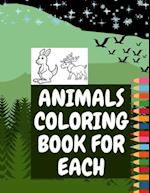 Animals Coloring Book for Each