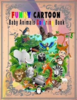 Funny Cartoon Baby Animals Coloring Book