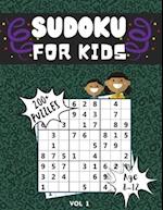 Sudoku for Kids 8-12: Over 200 Sudoku Puzzles for Kids ( Age 8 - 9 - 10 - 11 - 12 ) with Solutions and Instructions ,Improve your child's memory and l