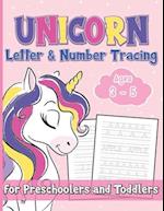 Unicorn Letter & Number Tracing For Preschoolers and Toddlers