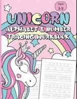 Unicorn Alphabet & Number Tracing Workbook