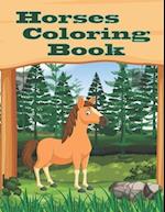 Horses Coloring Book