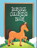 Horses Coloring Book: Cute Horses Relaxing Coloring Books For Girls 