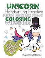 Unicorn Handwriting Practice Funny Farts and Poops Coloring Workbook