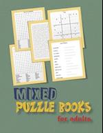 Mixed puzzle books for adults