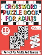 Crossword Puzzle Book For Adults: 80 Logic Game Relaxing Crossword Puzzles Book For Senior Adults Men And Women 