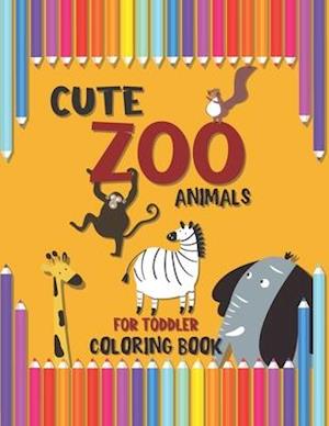 Cute Zoo Animals for Toddler Coloring Book