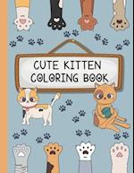 Cute Kitten Coloring Book