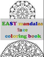 EASY mandalas face coloring book