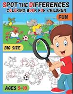 Spot the Differences Coloring Book for Children
