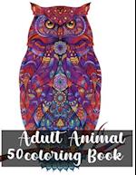 50 Adult Animal Coloring Book: Stress Relieving Animal Designs 