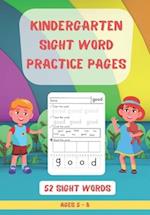 52 Kindergarten Sight Words Practice Pages