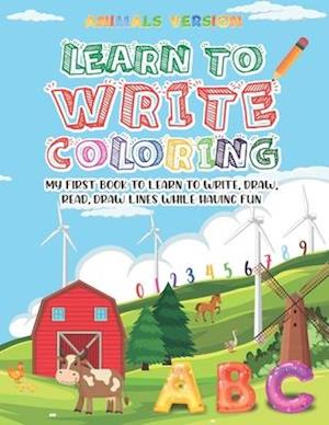Learn to Write Coloring - Animal Version