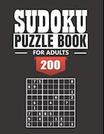 SUDOKU PUZZLE BOOK FOR ADULTS : 200 Easy to Insane Sudoku Puzzles with Solutions | paperback game | suduko puzzle books for adults large print | sudok