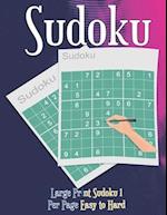 Large Print Sudoku 1 Per Page Easy to Hard