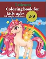 Unicorn Coloring book for kids 3-9 ages