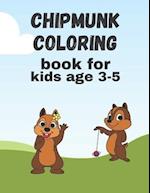 Chipmunk Coloring Book For Kids 3-5